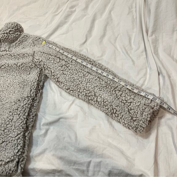 Thread & Supply 1/4 zip mock neck pullover Fuzzy Sherpa Sweatshirt L - Picture 7 of 8